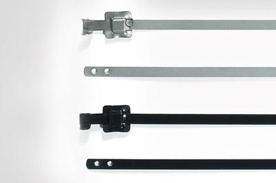 HellermannTyton 111-91163 MLT16SSC10-SS316/SP-BK Kabelbinder 430 mm 10 mm Zwart Bandsluiting geflensd, UV-gestabiliseerd 1 stuk(s)