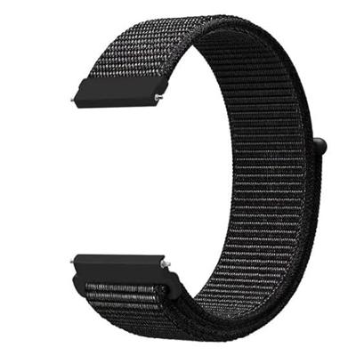 Sport Loop nylon bandje - Zwart gemêleerd - Garmin Vivoactive 6 / Vivoactive 5 / Vivoactive 3