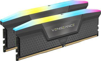 Memoria RAM - CORSAIR - Vengeance RGB DDR5 RAM 32 GB (2x16 GB) 6000 MHz CL36 AMD Expo iCUE compatibile - Grigio (CMH32GX5M2E6000Z36)
