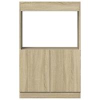 Hoge kast 63x33x100 cm bewerkt hout sonoma eikenkleurig - thumbnail