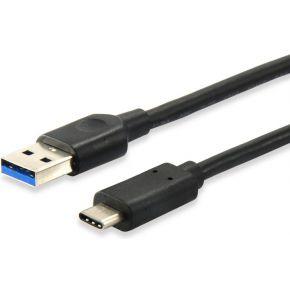 Equip 128345 0.5m USB C USB A Mannelijk Mannelijk Zwart USB-kabel