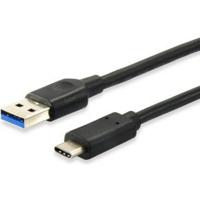Equip 128345 0.5m USB C USB A Mannelijk Mannelijk Zwart USB-kabel - thumbnail