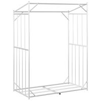 VidaXL Haardhoutrek met regenhoes 150x80x200 cm gegalvaniseerd staal - thumbnail