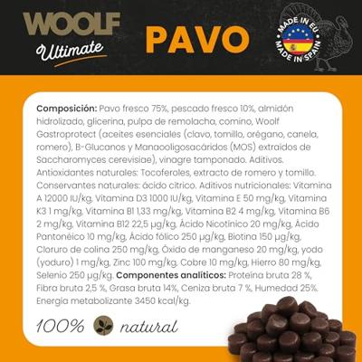 WOOLF Ultimate soft Turkey - halfvochtig hondenvoer - 1kg