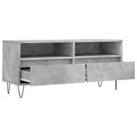 Tv-meubel 100x34,5x44,5 cm bewerkt hout betongrijs - thumbnail