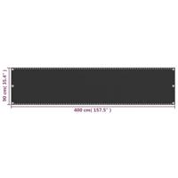 Balkonscherm HDPE 90x400 cm antraciet - thumbnail
