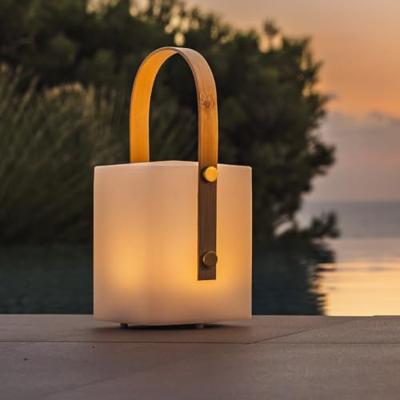 Bureaulamp Lumisky Tiky 10 x 10 x 25 cm Wit Bruin Bamboe Plastic