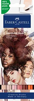 Faber Castell Duo aquarelmarker Goldfaber - etui 6 stuks Portrait