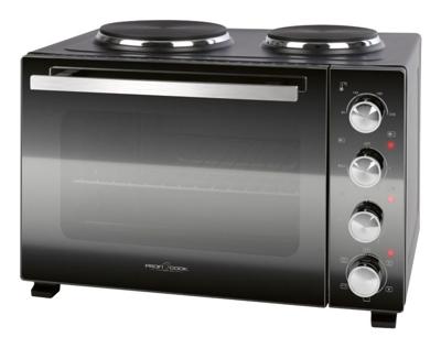 Profi Cook PC-KK 1302 Mini-oven Incl. kookplaat, Kijkvenster, Traploze temperatuurregeling, Convectiefunctie, Met grillspies 32 l Profi Cook PC-KK 1302 Mini-oven Incl. kookplaat, Kijkvenster, Traploze temperatuurregeling, Convectiefunctie, Met grillspies 32 l