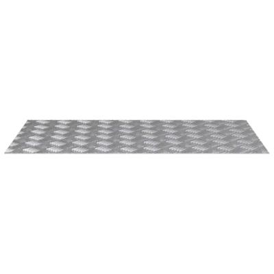 VidaXL Trap tread rechthoekig 4 pcs zilver 90 x 50 cm aluminium