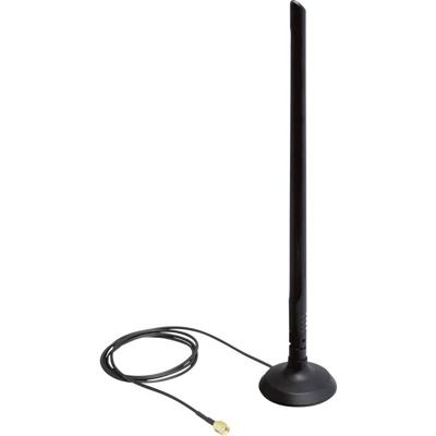 DeLOCK 88410 antenne SMA 2.4-2.5Ghz 6.5 dBi magnetische voet 30cm hoog, 1m aansluitkabel