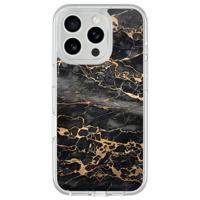 iPhone 16 Pro Max hybride hoesje - Marmer grijs brons - thumbnail