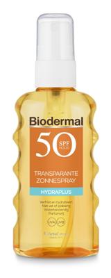 Biodermal Hydra plus transparante zonnespray SPF50 175 Milliliter