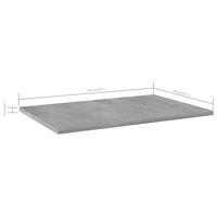 Wandschappen 4 st 60x40x1,5 cm bewerkt hout betongrijs - thumbnail