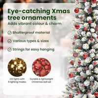 Kunstkerstboom met 300 LED Wit 210 cm PVC en Metaal en Plastic - thumbnail