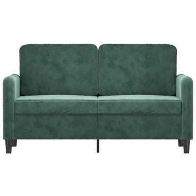 Tweezitsbank 120 cm fluweel donkergroen