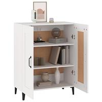 Dressoir 69,5x34x90 cm bewerkt hout wit - thumbnail