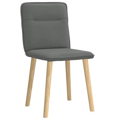 Eetkamerstoelen 2 st stof donkergrijs