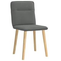 Eetkamerstoelen 2 st stof donkergrijs - thumbnail