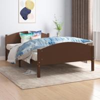Bedframe massief grenenhout donkerbruin 120x200 cm - thumbnail