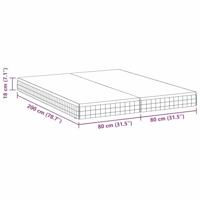 Matrassen 2 pcs Wit, Grijs 80 x 200 cm Gebreide stof - thumbnail