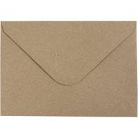 Creativ Company Gerecyclede envelop, afmeting envelop 11,5x16 cm, 120 gr, naturel, 50 stuk/ 1 doos - thumbnail