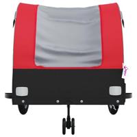 Fietstrailer 45 kg ijzer zwart en rood - thumbnail