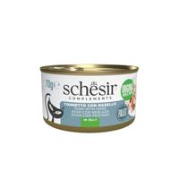 SCHESIR Complements Tuna with hake in jelly - nat kattenvoer - 70g - thumbnail