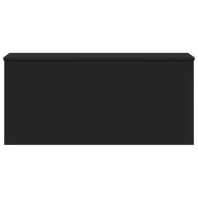 Opbergbox 100x42x46 cm bewerkt hout zwart - thumbnail