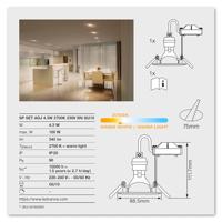 LEDVANCE RECESS DOWNLIGHT TWISTLOCK GU10 LED-inbouwlamp voor badkamer LED GU10 4.5 W IP20 Nikkel - thumbnail
