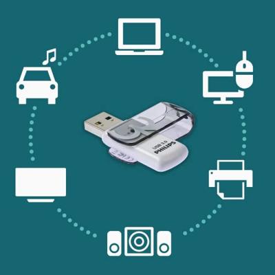Philips FM32FD00B USB flash drive 32 GB USB Type-A 3.0 (3.1 Gen 1) Zwart, Wit