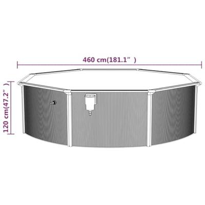 Zwembad met zandfilterpomp en ladder 460x120 cm