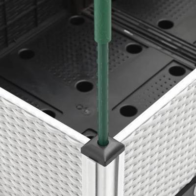 VidaXL Plantenbak met latwerk 120x40x142,5 cm polypropeen wit