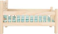 Small Foot - houten poppenbed natuurlijk met beddengoed, 4ldg. - thumbnail
