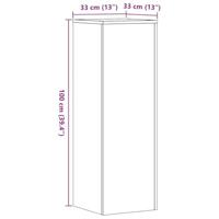 Plantenstandaards 2 st 33x33x100 cm bewerkt hout grijs sonoma - thumbnail