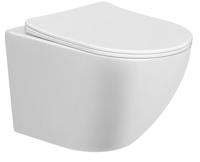 Nibiru rimless wandcloset met toiletzitting softclose en quick release glans wit - thumbnail