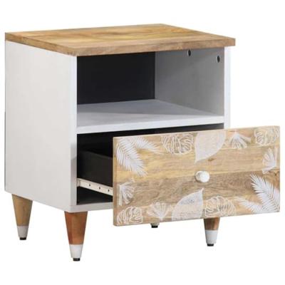Nachtkastje 40x33x46 cm massief mangohout