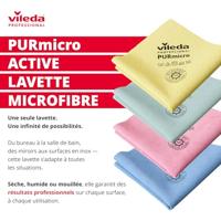 Vileda microvezeldoek Purmicro Active, pak van 5 stuks, geel - thumbnail