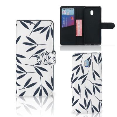 Xiaomi Redmi 8A Hoesje Leaves Blue Xiaomi Redmi 8A Hoesje Leaves Blue