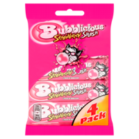 Bubblicious kauwgom Strawberry Splash 4 x 38g bij Jumbo - thumbnail