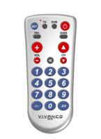 Vivanco UR Z2 2-in-1 Universele TV/DVB-afstandsbediening met grote toetsen zilver - thumbnail