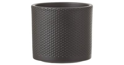 Mica Decorations era pot donkergrijs relief 21x23cm