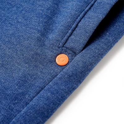 Kindershorts met trekkoord 116 gemleerd donkerblauw