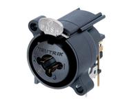 Neutrik NCJ6FA-H XLR-connector Flensbus, contacten haaks Aantal polen: 3 Zwart 1 stuk(s) - thumbnail