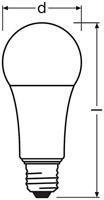OSRAM HOMELIGHTING 4058075433823 LED-lamp Energielabel F (A - G) E27 Peer 14 W = 100 W Warmwit (Ø x l) 60 mm x 118 mm 1 stuk(s) - thumbnail
