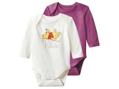 2 Baby rompers Disney (Winnie de Poeh/bes/wit, 74/80)