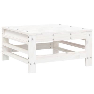 4-delige Loungeset massief grenenhout wit