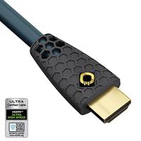 Oehlbach D1C92603 HDMI-kabel HDMI Aansluitkabel HDMI-A-stekker, HDMI-A-stekker 3.00 m Petrol-blauw, Antraciet 8K UHD - thumbnail