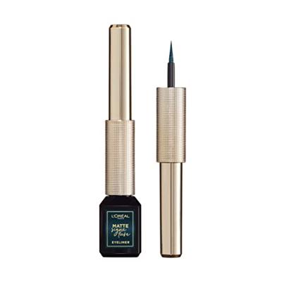L’Oréal Paris Matte Signature Eyeliner van Superliner - Matte Liquid Eyeliner - 04 Emeraude - Groene Waterproof Eyeliner, Groen Oogpotlood - 10,8 ml L’Oréal Paris Matte Signature Eyeliner van Superliner - Matte Liquid Eyeliner - 04 Emeraude - Groene Waterproof Eyeliner, Groen Oogpotlood - 10,8 ml