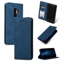 Retro huid voelen Business magnetische horizontale Flip lederen case voor Samsung Galaxy S9 plus (marineblauw) - thumbnail